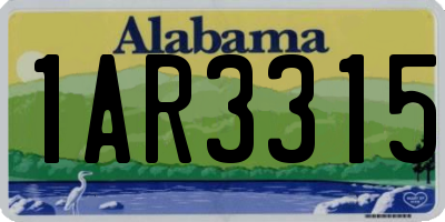 AL license plate 1AR3315