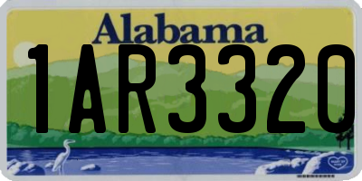 AL license plate 1AR3320