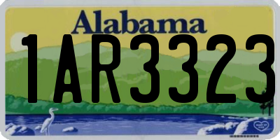 AL license plate 1AR3323