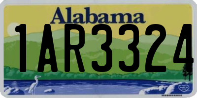 AL license plate 1AR3324