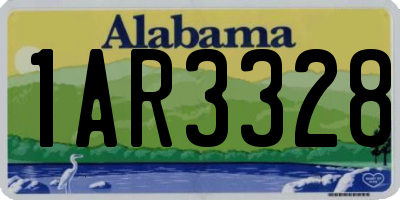 AL license plate 1AR3328