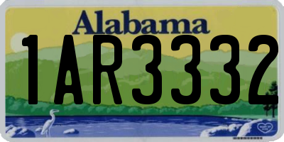 AL license plate 1AR3332