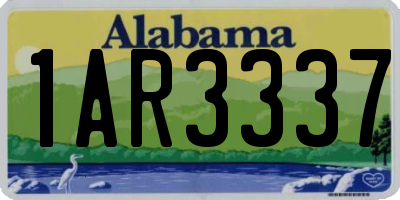 AL license plate 1AR3337