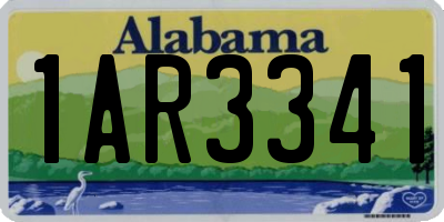 AL license plate 1AR3341