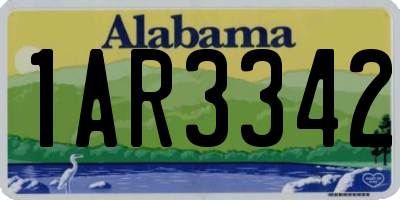 AL license plate 1AR3342