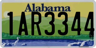 AL license plate 1AR3344