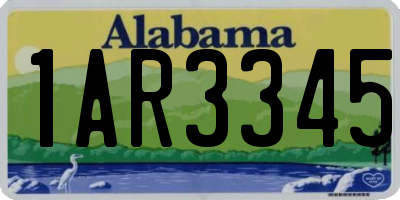 AL license plate 1AR3345