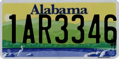AL license plate 1AR3346