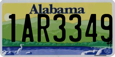 AL license plate 1AR3349