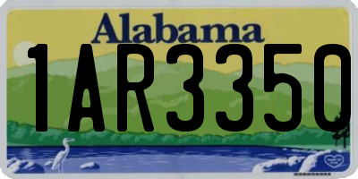 AL license plate 1AR3350