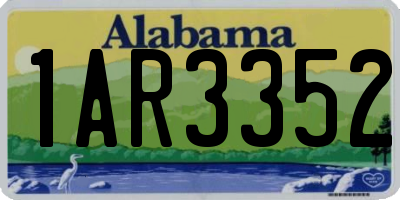 AL license plate 1AR3352