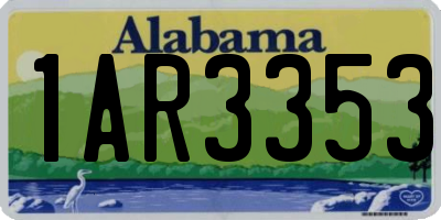 AL license plate 1AR3353