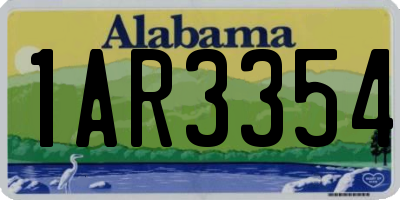 AL license plate 1AR3354