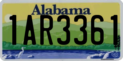 AL license plate 1AR3361