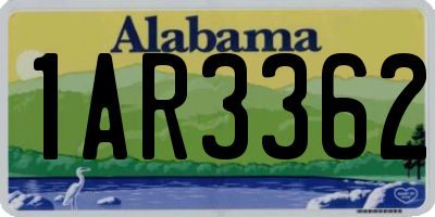 AL license plate 1AR3362