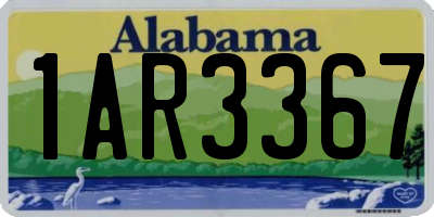 AL license plate 1AR3367