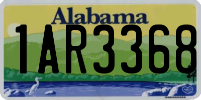 AL license plate 1AR3368