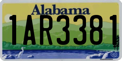 AL license plate 1AR3381