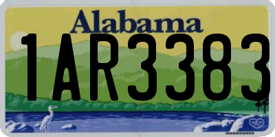 AL license plate 1AR3383