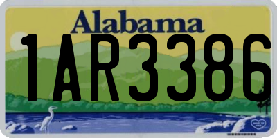 AL license plate 1AR3386