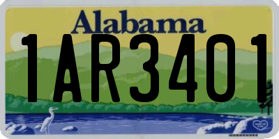 AL license plate 1AR3401