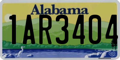 AL license plate 1AR3404