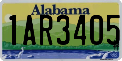 AL license plate 1AR3405