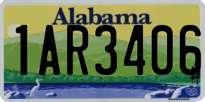 AL license plate 1AR3406