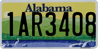 AL license plate 1AR3408