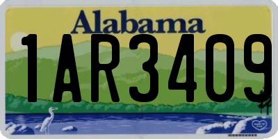 AL license plate 1AR3409