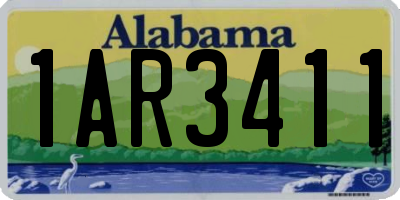 AL license plate 1AR3411