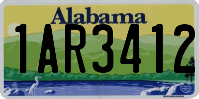 AL license plate 1AR3412