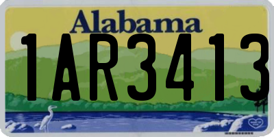 AL license plate 1AR3413