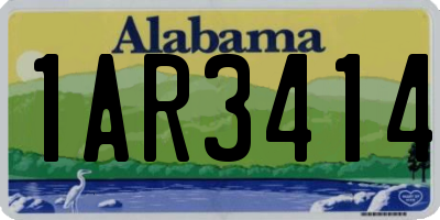 AL license plate 1AR3414