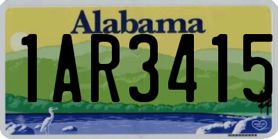 AL license plate 1AR3415