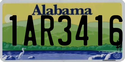 AL license plate 1AR3416