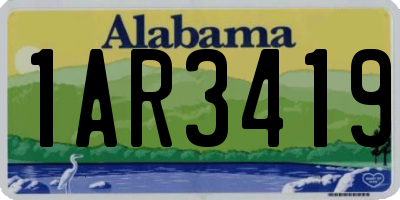 AL license plate 1AR3419