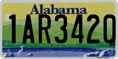 AL license plate 1AR3420