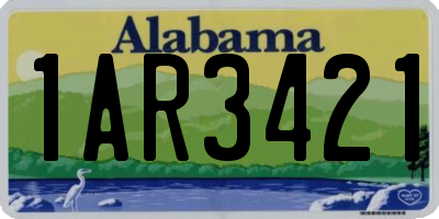 AL license plate 1AR3421