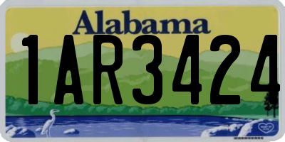 AL license plate 1AR3424