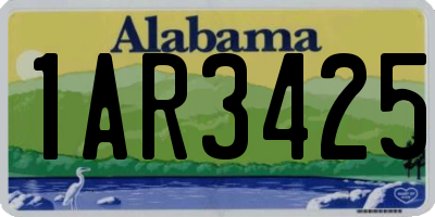 AL license plate 1AR3425