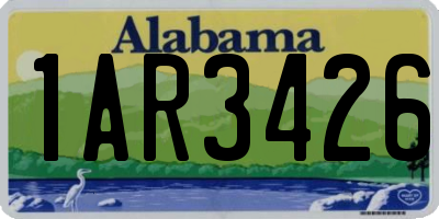 AL license plate 1AR3426
