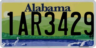 AL license plate 1AR3429