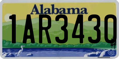 AL license plate 1AR3430