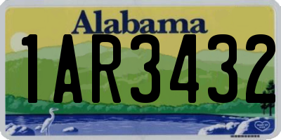 AL license plate 1AR3432