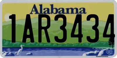 AL license plate 1AR3434