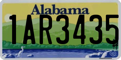 AL license plate 1AR3435