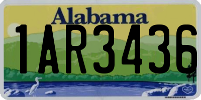 AL license plate 1AR3436