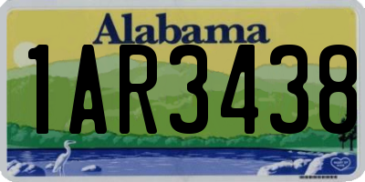 AL license plate 1AR3438