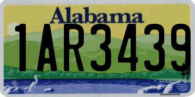 AL license plate 1AR3439